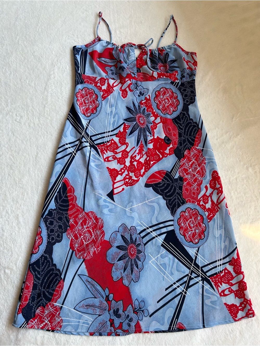 Vintage Garage Floral/Abstract Print Sun Dress